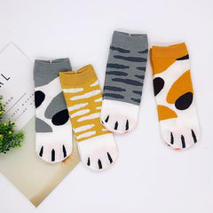 Socken mit Cartoon-Katzenpfote