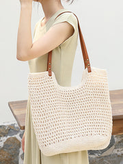 Summer Vintage Knitted Large Capacity Shoulder Bag