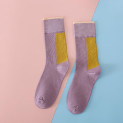 Socken mit Farbblock-Karomuster