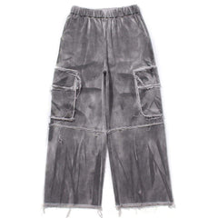 Vintage Washed Frayed Jeans