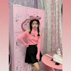 Top de punto con escote halter