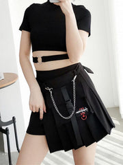 Vintage Plaid Irregular Pleated Skirts