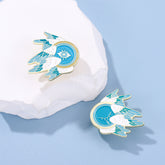 Cartoon Flügel Feder Augen Pins