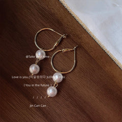 Pendientes de perlas texturizadas