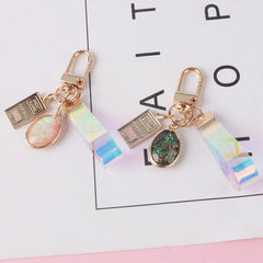 Llavero con gema retro