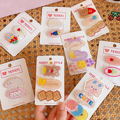 Pinzas para el cabello con temperamento simple