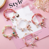 Pulsera de concha y flor de estrella de mar dulce