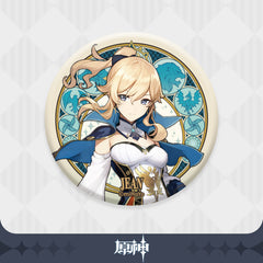 Blechabzeichen mit Mond-City-Motiv