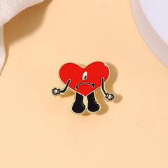 Pins de villano de amor rojo lindo de dibujos animados