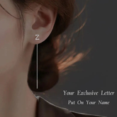 Pendientes de letras de plata 925