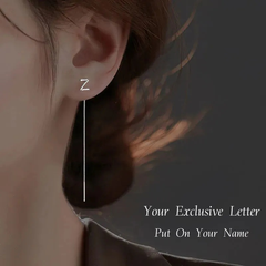 Pendientes de letras de plata 925