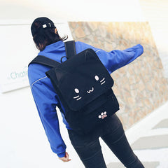 Bonita mochila con diseño de gato de dibujos animados