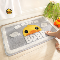Linda alfombra de pato amarillo