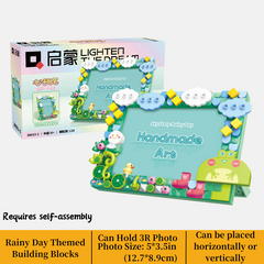 Adorno de marco de fotos con bloques de construcción DIY