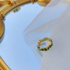 Anillo irregular verde kawaii