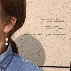 Pendientes de perlas texturizadas