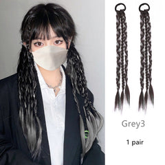 Pelucas trenzadas teñidas lindas * 1 par