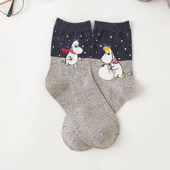 Cartoon Anime Nilpferd Socken