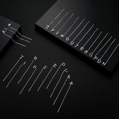 Pendientes de letras de plata 925