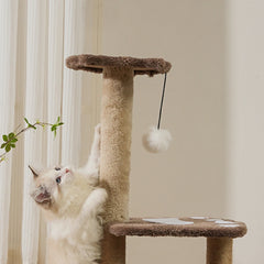 Árbol para gatos con forma de bola de pelo en forma de pata