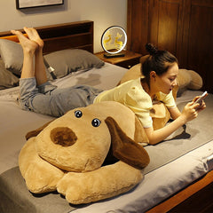 110-130CM Riesengröße Weicher liegender Hund Plüschtiere Stofftier Schlafkissen Kissen Puppen für Kinder Baby Geburtstag Weihnachtsgeschenke