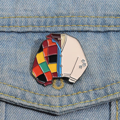 Pines personalizados estilo chaqueta patchwork