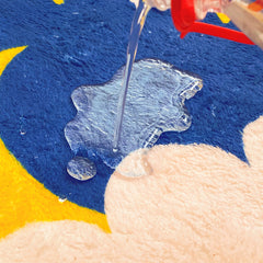 Alfombra antideslizante de vellón con dibujos de animales