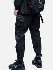 Techwear Bright Line Velcro Thick Fleece Cargo Pants