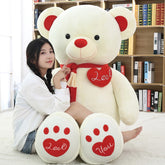 Oso de peluche de 120 cm, 4 colores, piel con bufanda, sin relleno, oso de peluche, muñeco de peluche, regalo de cumpleaños para amantes del bebé.