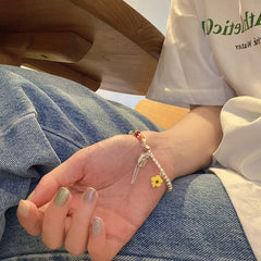 Pulsera de cuentas de cristal de colores