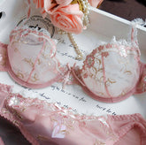 Plus Size Thin Underwired Lace Comfort Bralette Set
