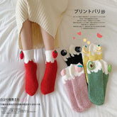 Calcetines de suelo con estampado de frutas