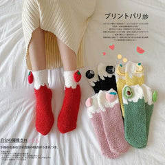 Bodensocken mit Fruchtmuster