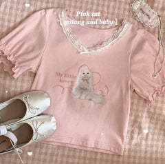 Top corto coqueto de Little Lover Kitty
