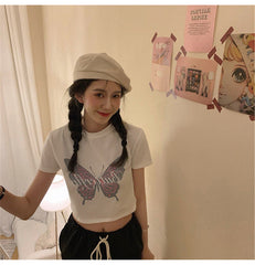 Linda camiseta de mariposa