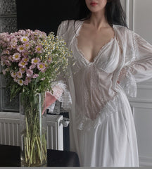 Camisón/bata blanca Carmilla