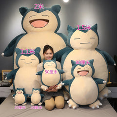 Funda de peluche gigante de Snorlax de 150/200 cm, funda de almohada de peluche de Snorlax de bolsillo de anime, funda de almohada suave de dibujos animados con cremallera