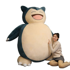 Funda de peluche gigante de Snorlax de 150/200 cm, funda de almohada de peluche de Snorlax de bolsillo de anime, funda de almohada suave de dibujos animados con cremallera