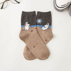 Cartoon Anime Nilpferd Socken