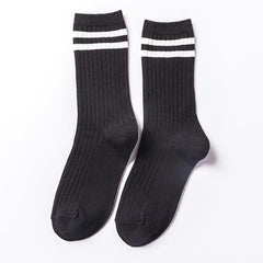 Calcetines de rayas estilo coreano