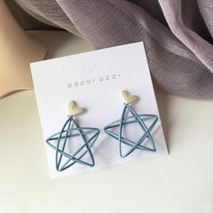 Pendientes de estrella de cinco puntas