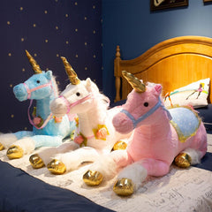 Peluche gigante de unicornio y caballo de 1 m, diseño de poni, ideal como regalo de cumpleaños creativo para niños.