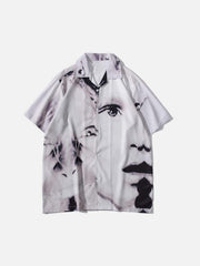 Anagoc Abstract Character Description Print Shirt