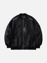 Metallic Light Hidden Zipper Pocket Jacket