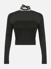 Hollowout Suspenders Sun Protection Long Sleeve T Shirt