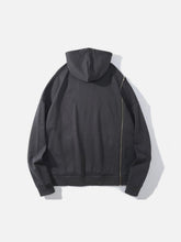 Side Zipper Embroidered Alphabet Tassels Oversized Hoodie