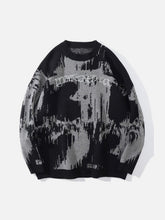 Tie Dye Embroidery Knitted Sweater