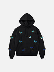 Gradient Butterfly Fleece Hoodie