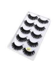 5 Pairs Natural false eyelashes thick 3d mink