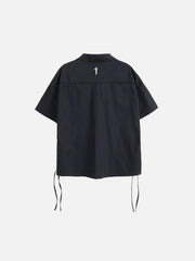 Big Pocket Ribbon Function Short Sleeve Shirt